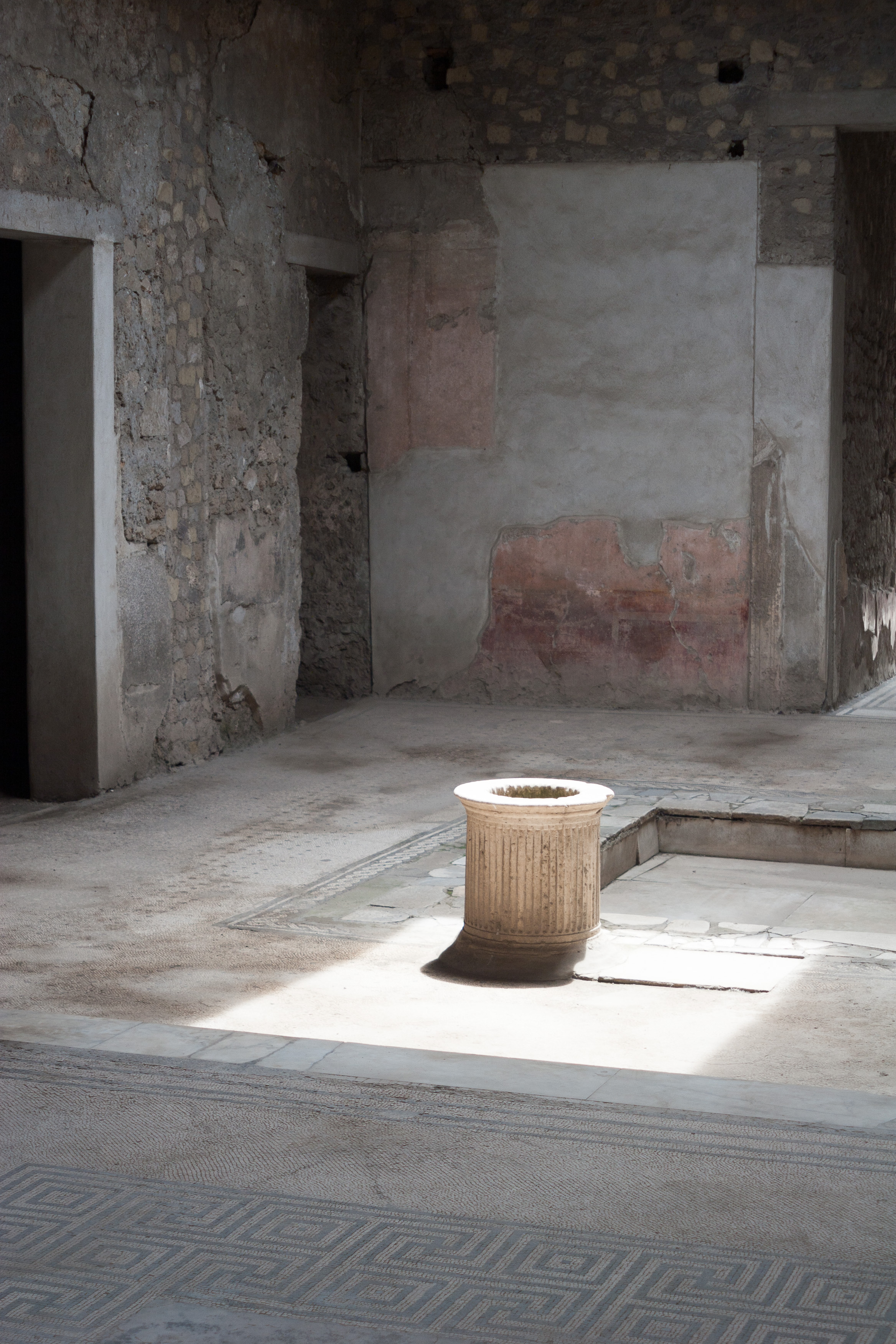 Atrium, with Light, Pompeii, Italy. May 2015.