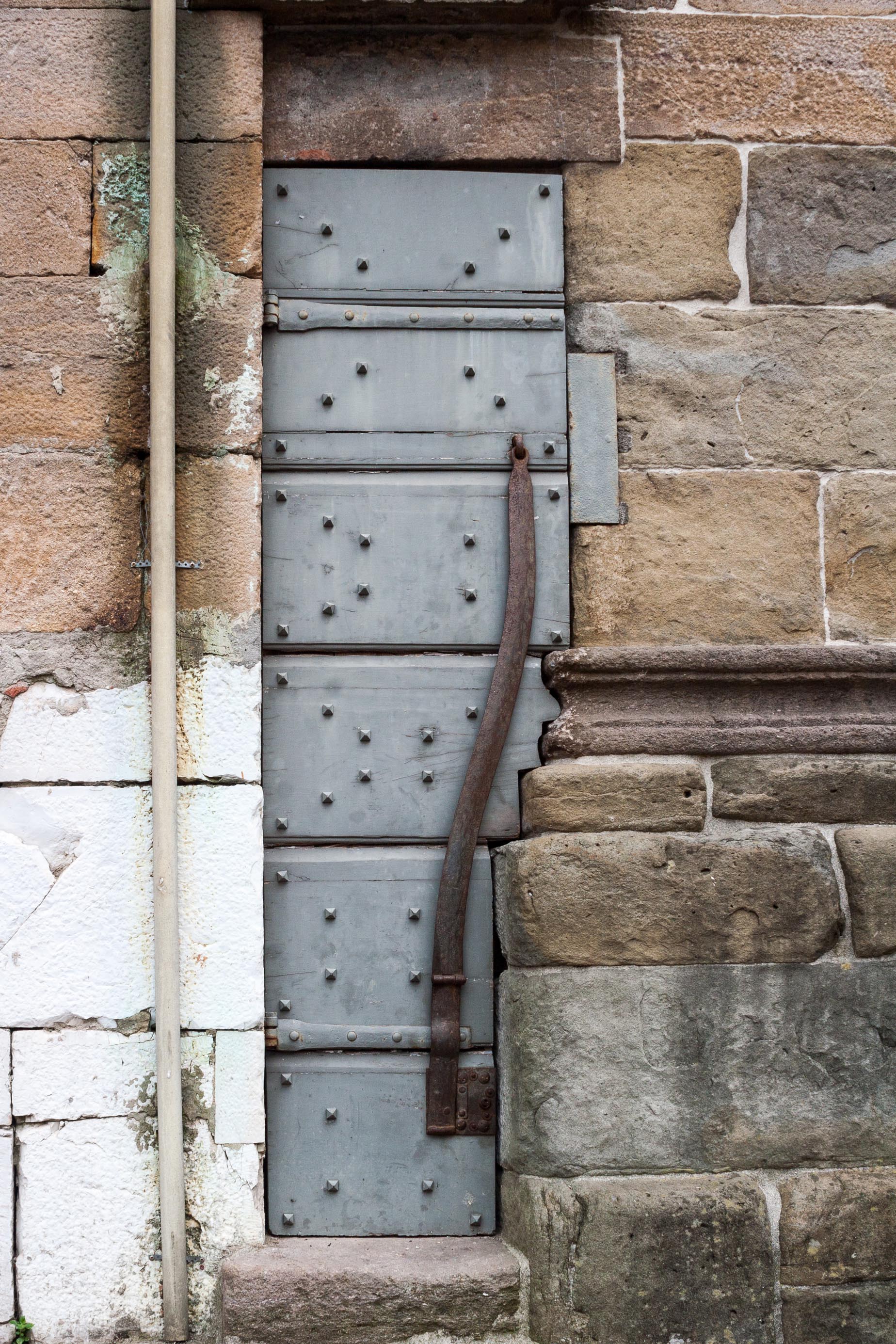 Church door in Lucca, Italy. May 2015.